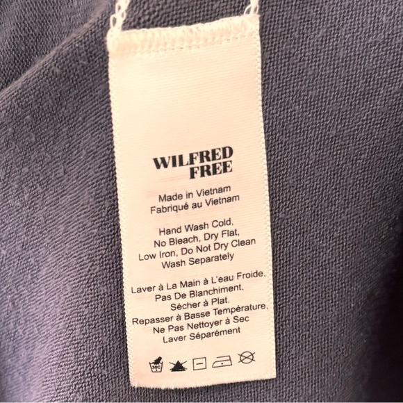 Wilfred FREE| Aritzia ‘Gail’ V-Neck Long Sleeve Dress in Chalet Grey Sz XXS - Picture 6 of 6